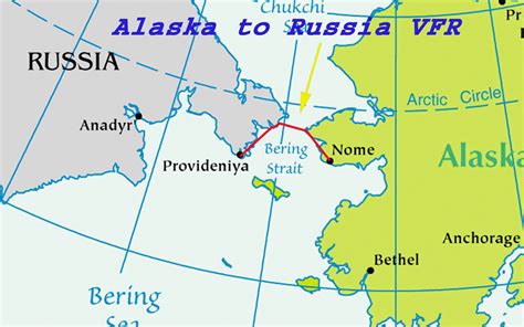 Map Russia Alaska