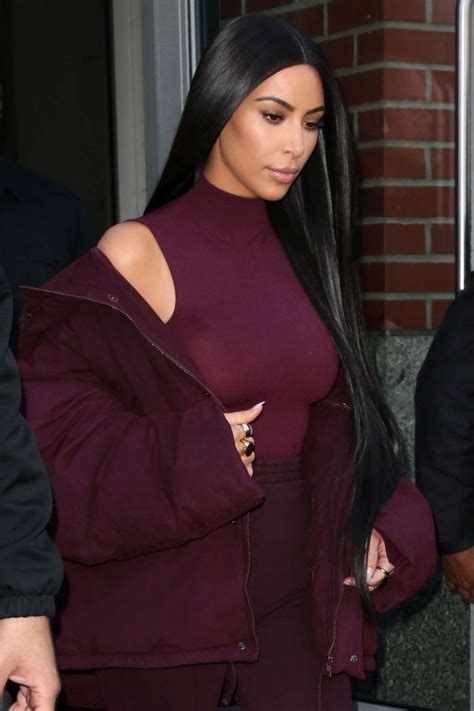 Kim Kardashian In Purple Out In New York City Gotceleb