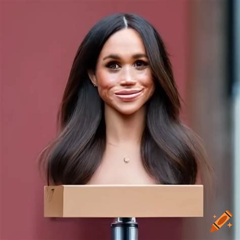 Long Haired Styling Head Of Meghan Markle On Craiyon