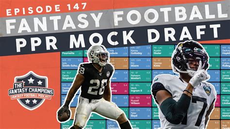 Complete draft rotation for 12 team fantasy league. 2020 Fantasy Football PPR Mock Draft | Ep.#147 - YouTube