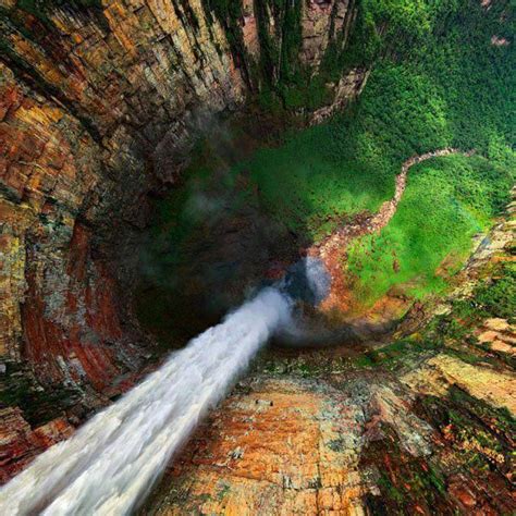 Amazing Dragon Falls Venezuela Waterfall Beautiful Places Earth