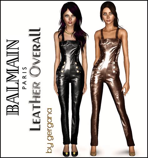 Leather Overall The Sims 3 Catalog