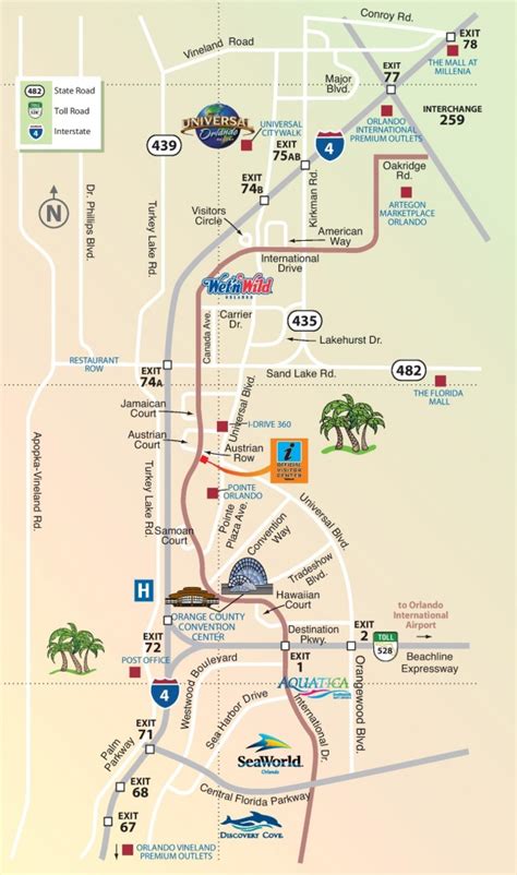 Map Of Orlando Florida International Drive Printable Maps