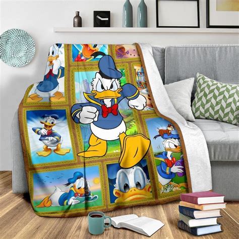 Handmade Cute Donald Duck Friend Logo Fleece Blanket Disney Etsy