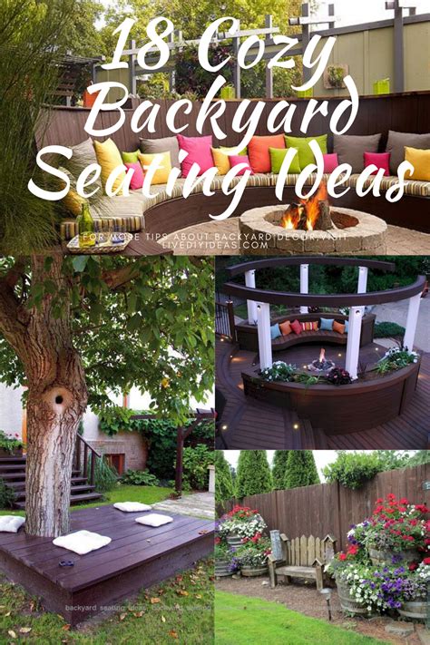 18 Cozy Backyard Seating Ideas Backyard Seating Backyard Cozy Backyard