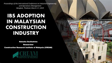 Cidb the construction industry development board malaysia (cidb) through its subsidiary, construction research institute of malaysia (cream), has entered into a strategic partnership with gamuda industrial building system sdn bhd… (PDF) IBS ADOPTION IN MALAYSIAN CONSTRUCTION INDUSTRY