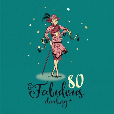 80th Birthday Card For Her ‘fabulous 80 By The Typecast Gallery 80th Birthday Cards Birthday