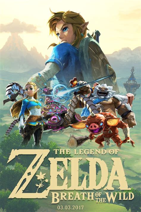 The Legend Of Zelda Poster Breath Of The Wild Poster 61 Cm X 915 Cm