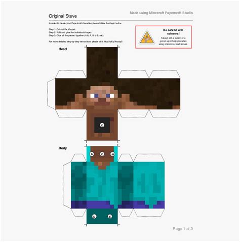 Minecraft Minecraft Papercraft Studio Steve Hd Png Download