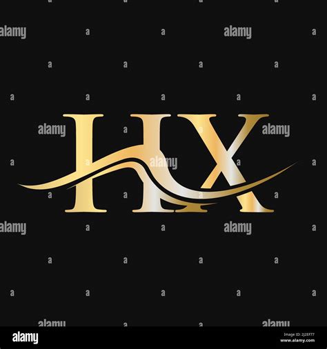 Letter Hx Logo Design Initial Hx Logotype Template For Business And Company Logo Stock Vector