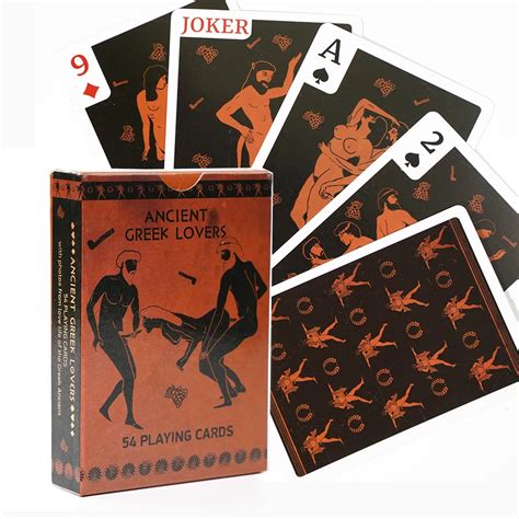 collectable playing cards with erotic scenes from ancient greek pottery playing cards sex in