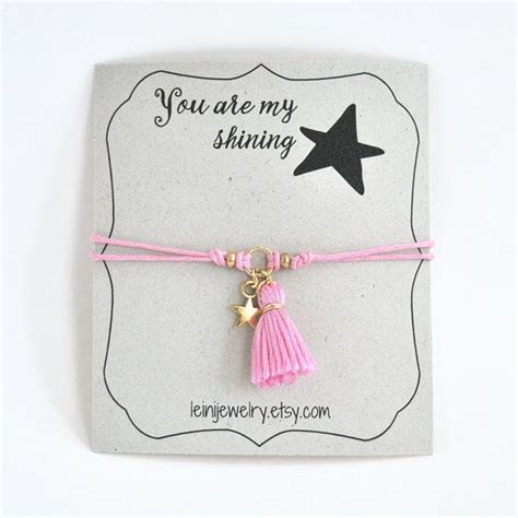 Star Bracelet Wish Bracelet With Tassel Charm Gift For Friend By