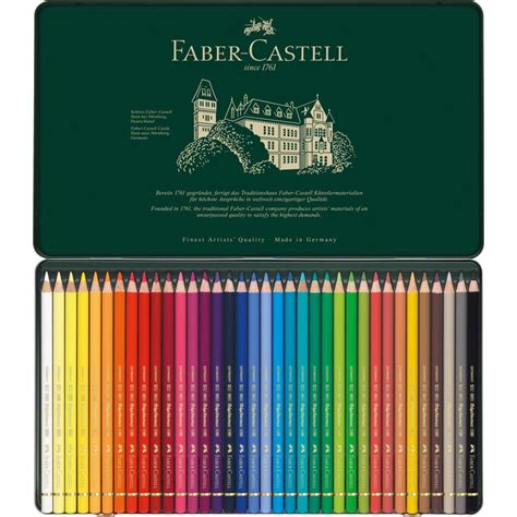 Crayons De Couleur Polychromos Boîte Métal 36 Couleurs Faber Castell