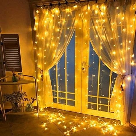 Milemont Window Curtain String Lights Fairy Twinkle Icicle Starry