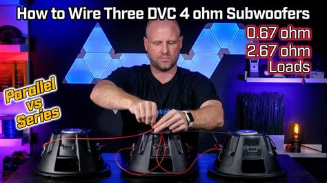 4ohm dvc in series is still 4ohm. How to Wire Three Subwoofers DVC 4 Ohm - 0.67 Ohm Parallel vs 2.67 Ohm Series - YouTube