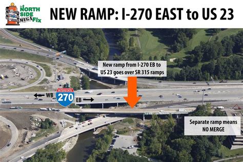 North Side New Ramp Bridge From I 270 Eb To Us 23 Goes Over Traffic