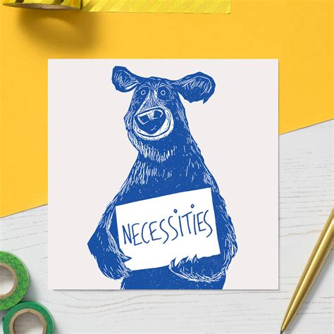 Bear Necessities Card By Cardinky
