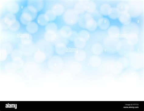 Abstract Blue Bokeh Background With Blurred Light Effects Glowing