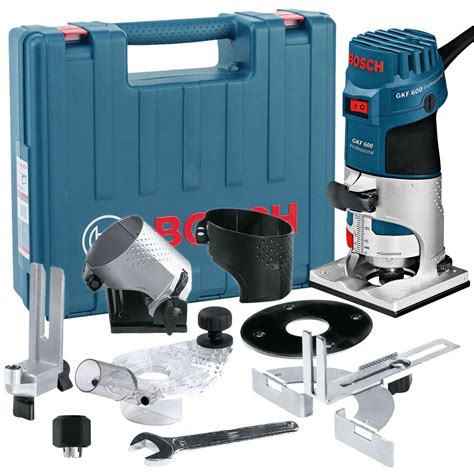 Bosch Gkf 600 14 Palm Routerlaminate Trimmer Kit Inc Extra Bases