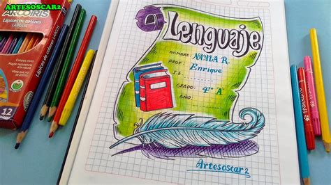 Caratulas Para Dibujar De Lengua Y Literatura Dibujo Para Caratula De