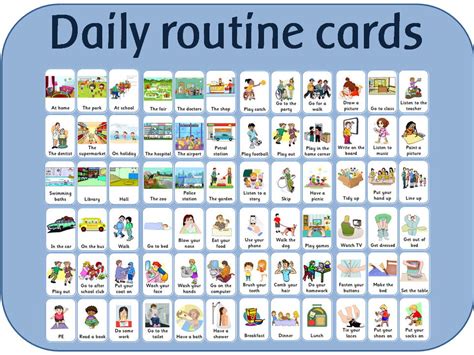 Printable Visual Daily Routine Preschool Routine Cards