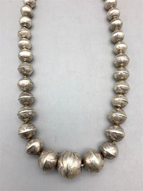 Sterling Silver Bead Navajo Pearl Necklace