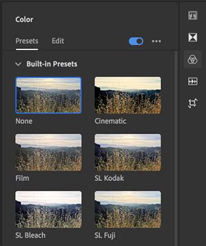 Glitch, splice or spin from scene to scene! How to adjust transitions, color presets, and size in your ...