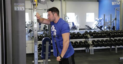 One Arm Cable Tricep Extension Video Exercise Guide Tips