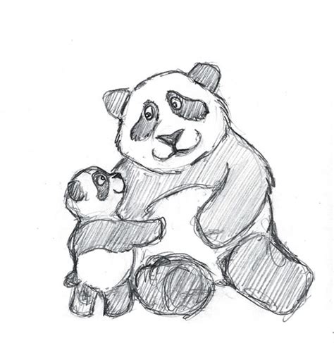 Panda Mother And Cub Elis Art Pad