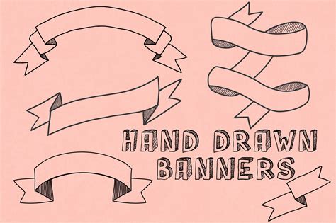 Hand Drawn Banners ~ Graphic Objects ~ Creative Market