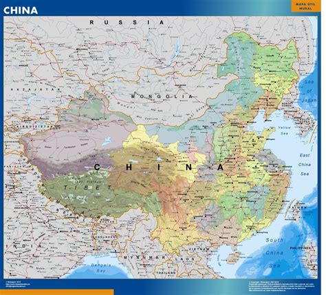 Mapa China Comprar Mapas Murales De Pared