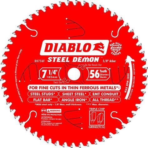 Diablo 7 14 In X 56 Tooth Steel Demon Fine Ferrous Metal Cutting Saw