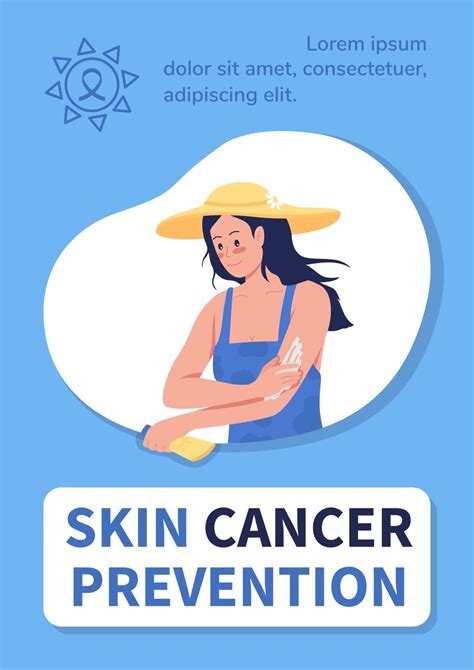 Skin Cancer Prevention Poster Flat Vector Template 3013018 Vector Art