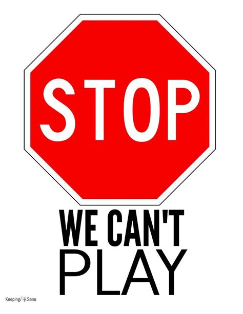 Heres A Printable Stop Sign You Can Print Out And Tape To Your Door To