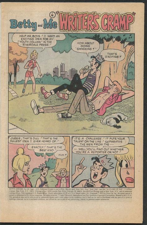 Betty And Me 69 Archie Series Comic Book 9 1975