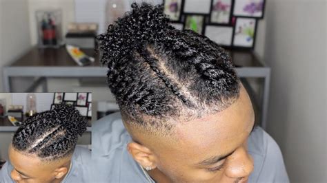 Twisted Man Bun Puff Hairstyle For Black Men Youtube