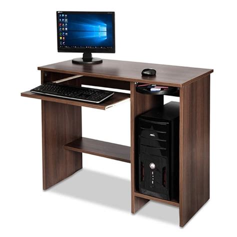 Pleasant Engineered Wood Computer Table In Acacia Dark Desk With