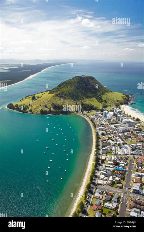 Mount Maunganui And Tauranga Harbour Bay Of Plenty North Island New