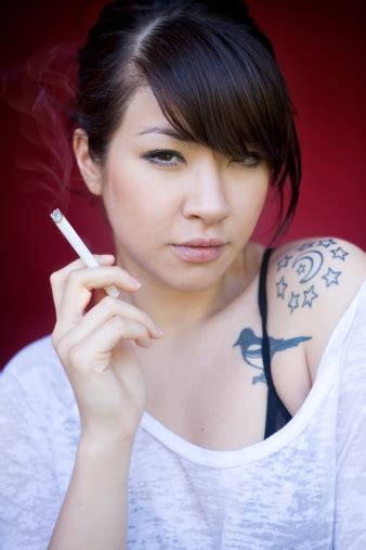 Japanese Girl Smoking Cigarette Stock Photo Download Image Now Istock