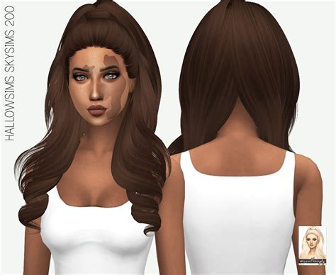 Ts4 Hallowsims Skysims 200 Solids Sims Hair Womens Hairstyles Sims