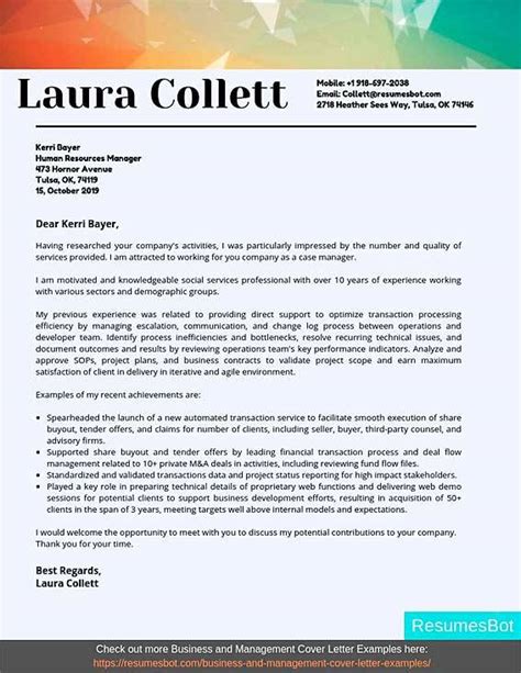 Case Manager Cover Letter Samples And Templates Pdfword 2024 Rb