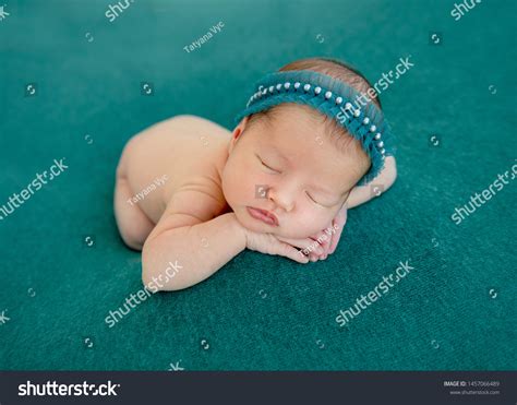 Newborn Baby Girl Sleeping Sweetly Stock Photo 1457066489 Shutterstock