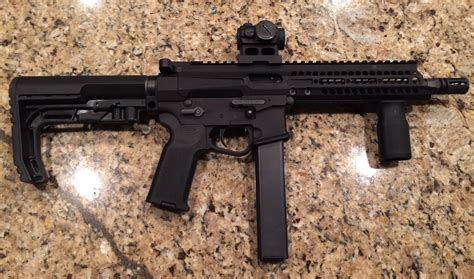 Pof Usa Psg 9mm Tactical Ar 15 Type Semi Auto Only Pistolselect Fire