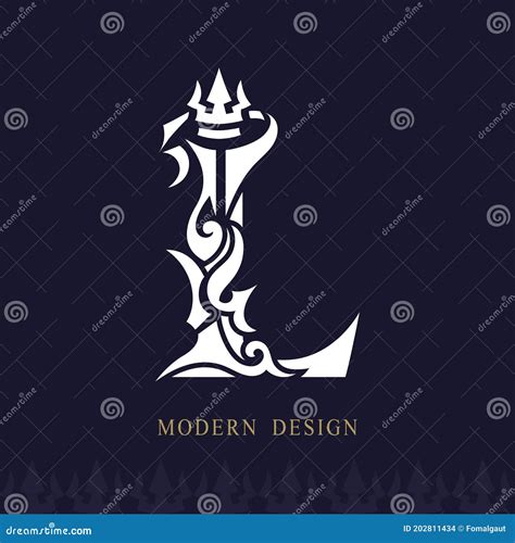 Elegant Capital Letter L Graceful Royal Style Creative Calligraphic