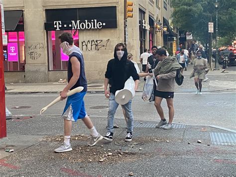 Photos Looting Violence Erupt After Peaceful Protest In Philadelphia