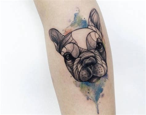 Watercolor Dog Tattoo Tatuaggistyle