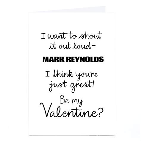 Buy Personalised Valentines Day Card Be My Valentine For Gbp 179