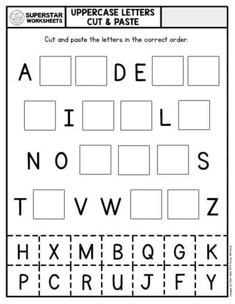 Printable Cut And Paste Alphabet Worksheets Pdf Printable Alphabet