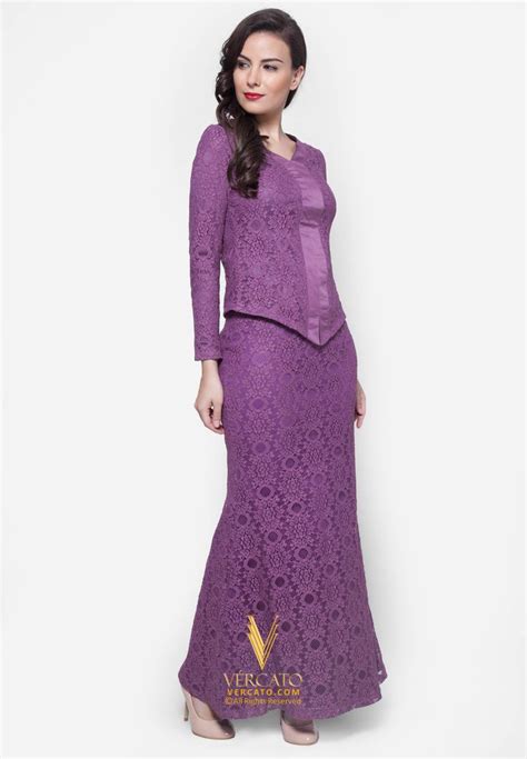 Baju Kebaya Lace Vercato Ella In Purple Buy Sample And Elegance