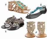 Jeweled Flat Sandals Pictures